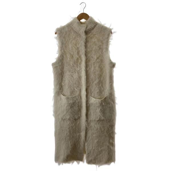 AMERI◆カーディガン(厚手)/FREE/ポリエステル/BEG/無地/0124201910930