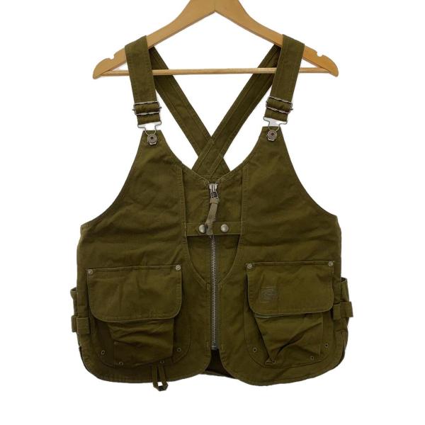 snow peak◆TAKIBI Canvas Vest/ベスト/S/コットン/KHK/JK-22A...