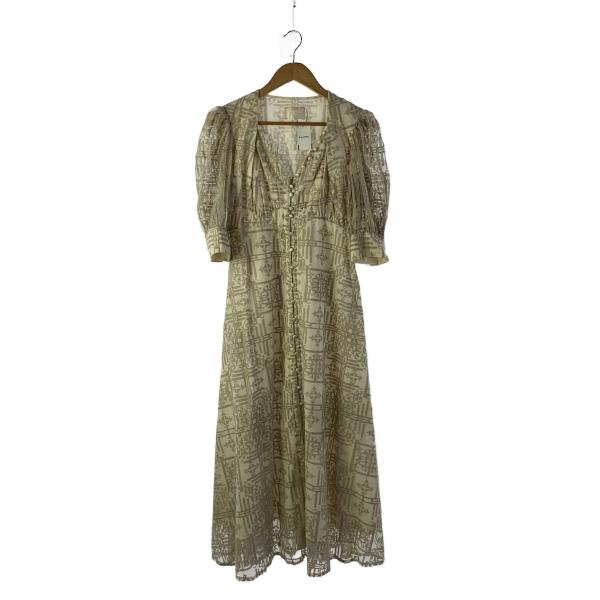 AMERI◆半袖ワンピース/M/ポリエステル/BEG/01110531060