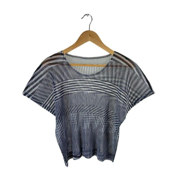 PLEATS PLEASE ISSEY MIYAKE◆半袖カットソー/3/ポリエステル/GRY/ボー...