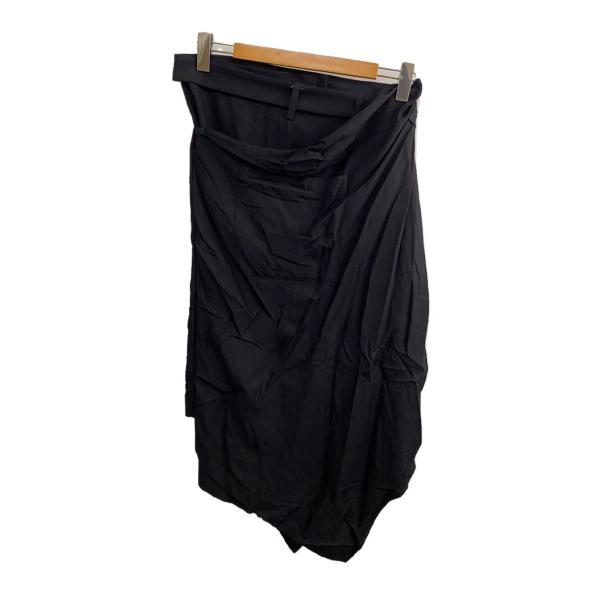 YOHJI YAMAMOTO◆ロングスカート/1/レーヨン/BLK/無地/FU-S50-104