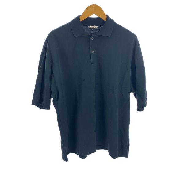 AURALEE◆ポロシャツ/5/コットン/BLK/A9SP01SK