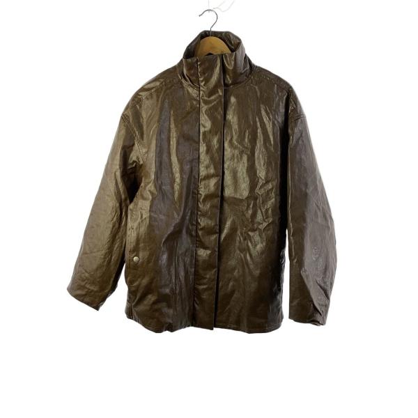 AMERI◆ジャケット/S/フェイクレザー/BRW/01320690400