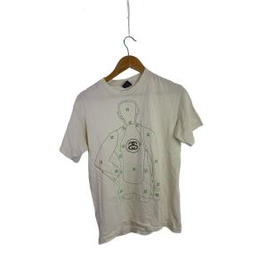 STUSSY◆Tシャツ/M/コットン/WHT/プリント//