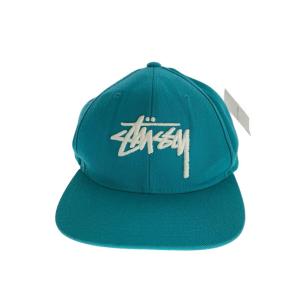 STUSSY◆キャップ/FREE/ポリエステル/GRN/無地/メンズ//