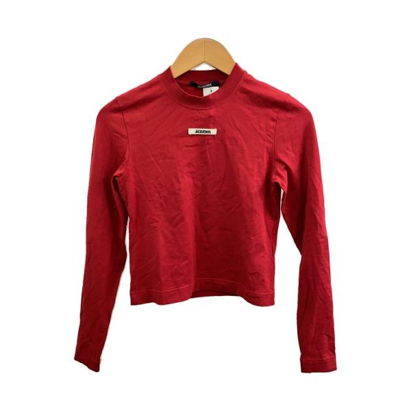 JACQUEMUS◆長袖Tシャツ/XXS/コットン/RED/無地/24JS155-2031