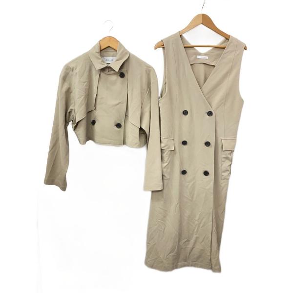 JEANASIS◆トレンチコート/FREE/ポリエステル/BEG/無地/JS071516SL