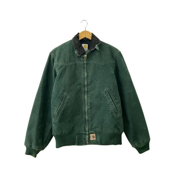 Carhartt◆サンタフェジャケット/メキシコ製/S/コットン/GRN/無地/J14 SPC/破れ...