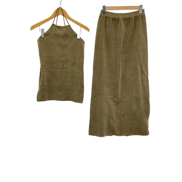 AMERI◆CHENILLE YARN KNIT SETUP DRESS/セットアップ/S/ポリエス...