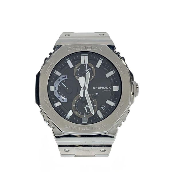 CASIO◆ソーラー腕時計_G-SHOCK/アナログ/BLK/SLV