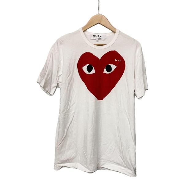 PLAY COMME des GARCONS◆Tシャツ/XL/コットン/WHT/AZ-T026/