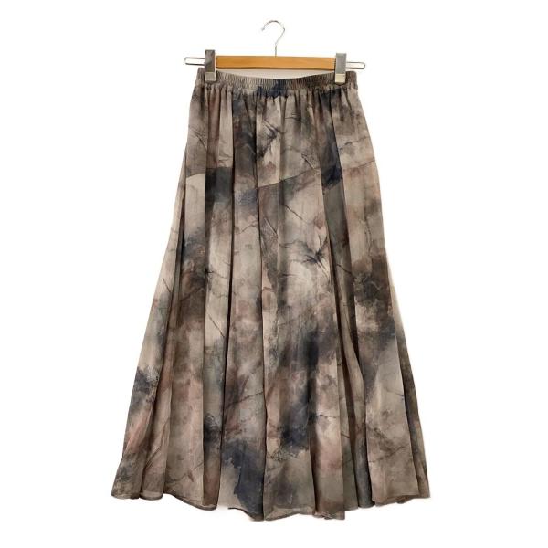 JEANASIS◆ニュアンスプリントフレアスカート/S/ポリエステル/マルチカラー/総柄/JS051...