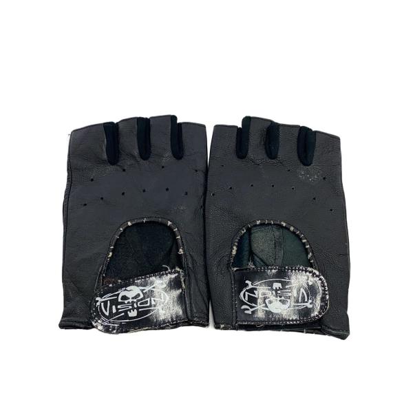 VISION STREET WEAR◆80s/スケートグローブ/手袋/--/BLK/無地/メンズ
