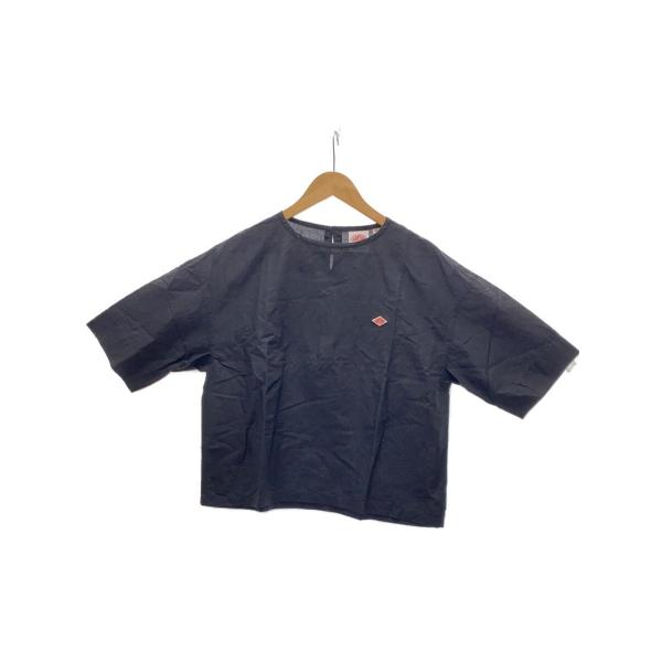 DANTON◆半袖ブラウス/38/コットン/BLK/DT-B0121