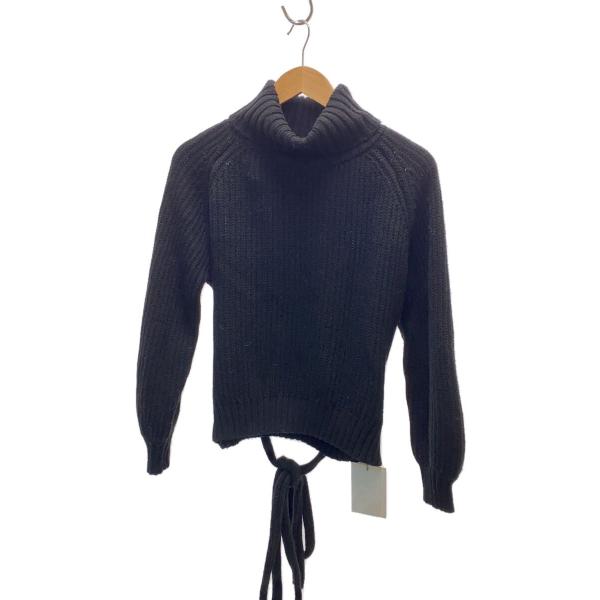 AMERI◆ニット・セーター(厚手)/--/レーヨン/BLK