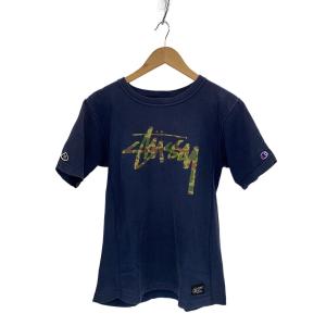 STUSSY◆Tシャツ/M/コットン/NVY/プリント//