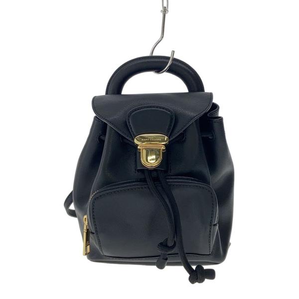 MARC JACOBS◆リュック/レザー/BUBBLE BACKPACK/BLK/無地