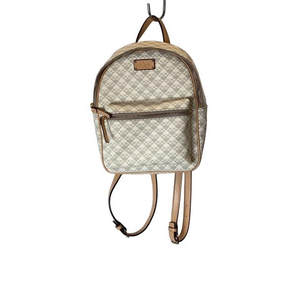 kate spade new york◆リュック/PVC/WHT/総柄/WKRU5330//