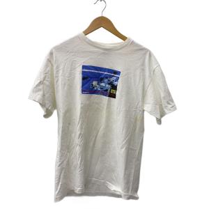 STUSSY◆Tシャツ/L/コットン/WHT/USA製/×FUTURA