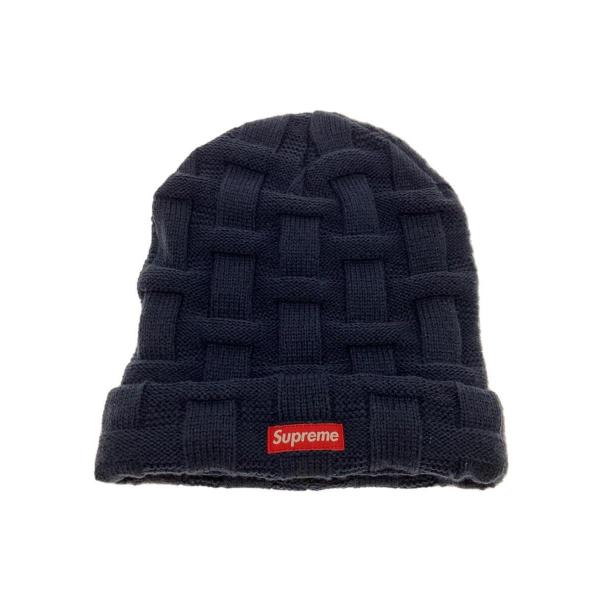 Supreme◆BASKET WEAVE BEANIE/ニットキャップ/--/アクリル/NVY/メン...