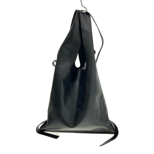 AMERI◆UND REFINED LEATHER BAG/バッグ/レザー/BLK/無地