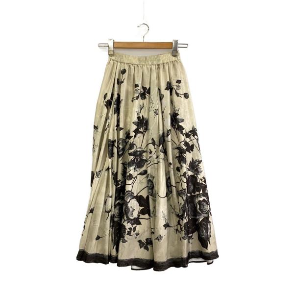 AMERI◆ロングスカート/S/ポリエステル/CRM/花柄//