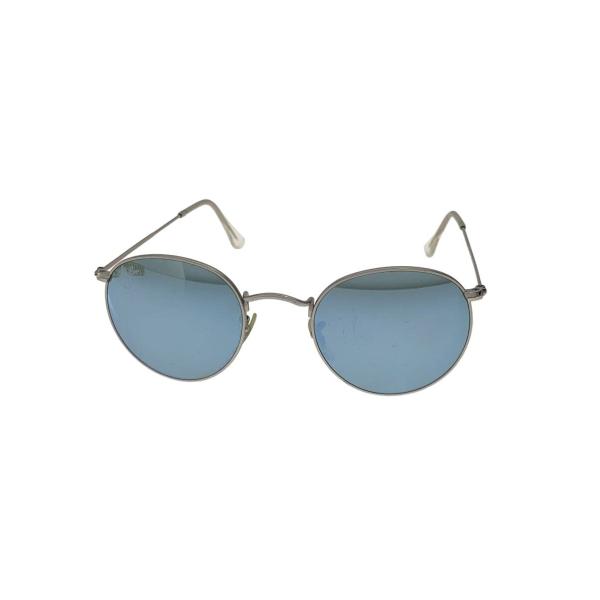 Ray-Ban◆サングラス/SLV/BLU/メンズ/RB3447/ROUND METAL//
