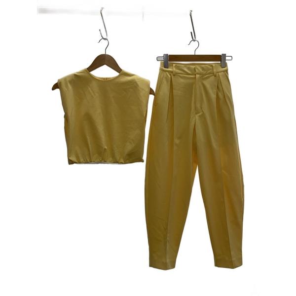 AMERI◆セットアップ/S/ポリエステル/YLW/無地/02210590970//