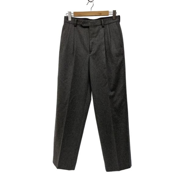 AURALEE◆CASHMERE MOLESKIN TWO-TUCK SLACKS/3/カシミア/G...