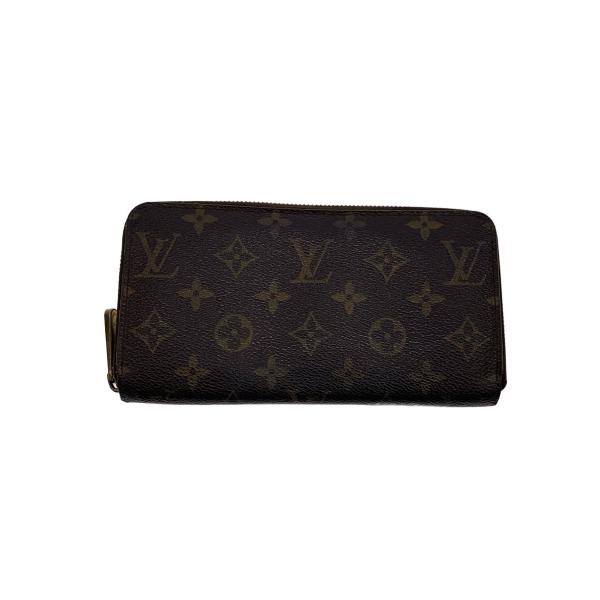 LOUIS VUITTON◆1)ジッピー・ウォレット_モノグラム・キャンバス/PVC/BRW/レディ...