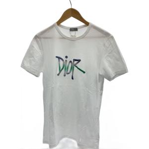 Christian Dior◆20AW/×SHAWN STUSSY/Tシャツ/S/コットン/WHT/033J600D0589
