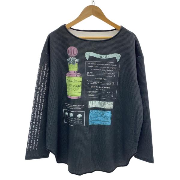 AMERI◆長袖Tシャツ/FREE/ポリエステル/BLK/0125103710290