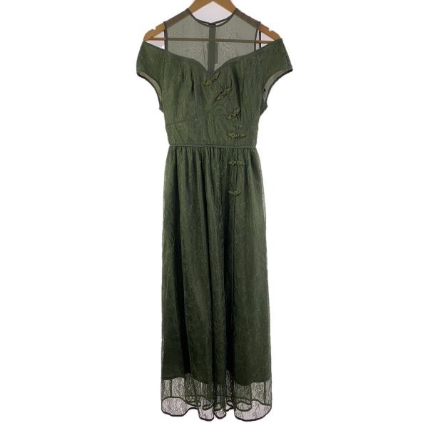 AMERI◆レース/半袖ワンピース/S/ポリエステル/GRN/02010531270//