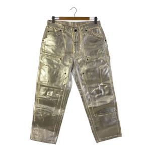 Supreme◆24SS/×MM6 Foiled Double Knee Pant/ダブルニー/ペインターパンツ/32/SLV