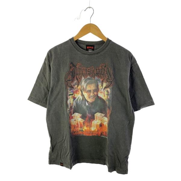 NETFLIX/地面師たち/ハリソン山中/Tシャツ/M/コットン/GRY