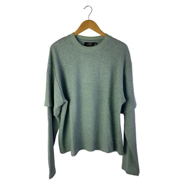 AFB◆THERMAL LAYERD GLITTER LS TEE/長袖Tシャツ/XL/レーヨン/B...
