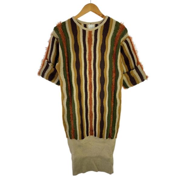 AMERI◆半袖ワンピース/--/アクリル/マルチカラー/01625120