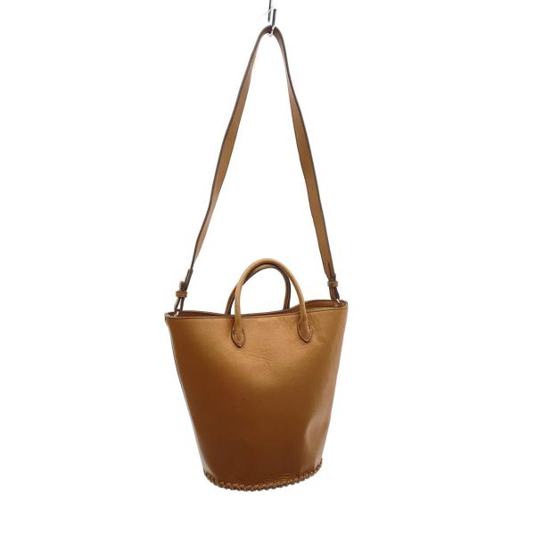 TOPKAPI◆ハンドバッグ/レザー/BRW/無地