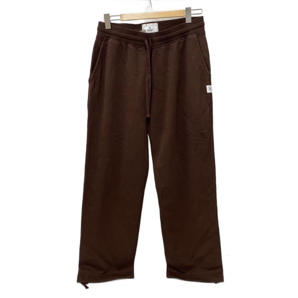 REIGNING CHAMP◆ボトム/L/コットン/ブラウン/無地/RC-5331/リラックススウェ...