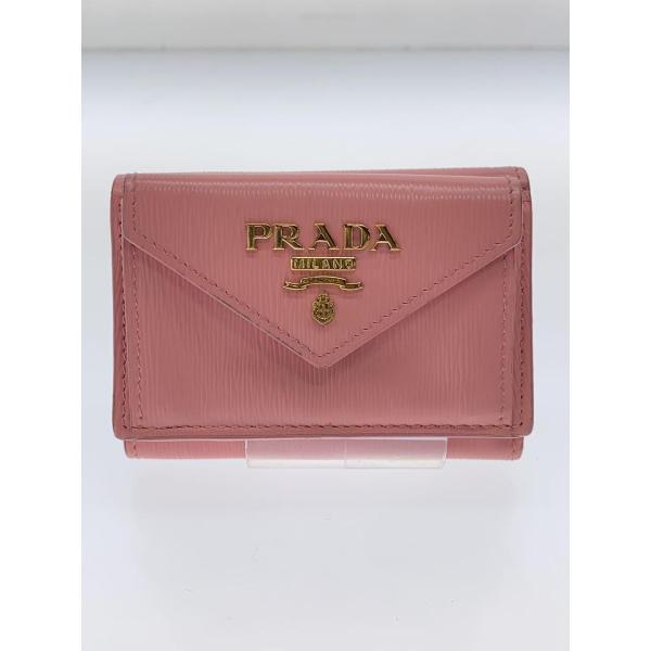 PRADA◆3つ折り財布/--/PNK/レディース/1MH021