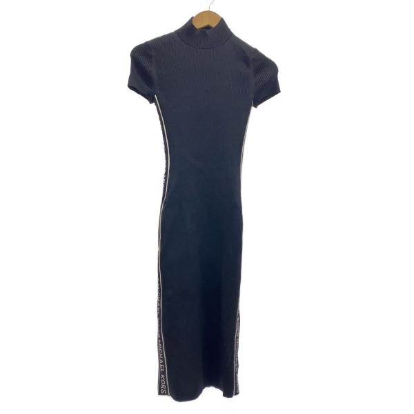 MICHAEL KORS◆半袖ワンピース/XS/レーヨン/BLK/JS180LN5ZV