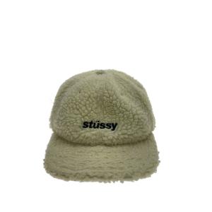 STUSSY◆キャップ/--/ポリエステル/WHT/メンズ