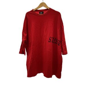 STUSSY◆カットソー/M/コットン/RED