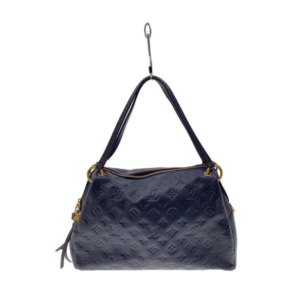 LOUIS VUITTON◆ポンテュPM_モノグラム・アンプラント_NVY/牛革/NVY