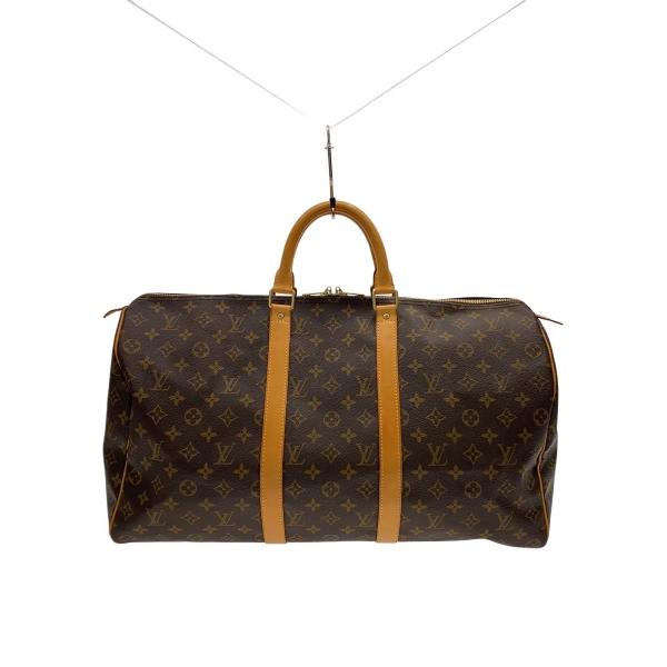 LOUIS VUITTON◆キーポル50_モノグラム・キャンバス/PVC/ブラウン/M4126