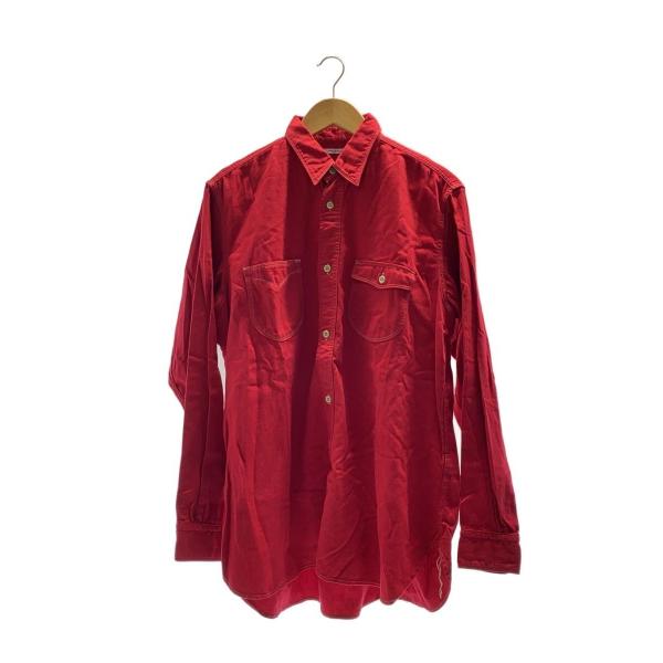 MAATEE&amp;SONS◆23AW/MAD WORK SHIRTS/長袖シャツ/2/コットン/レッド/...