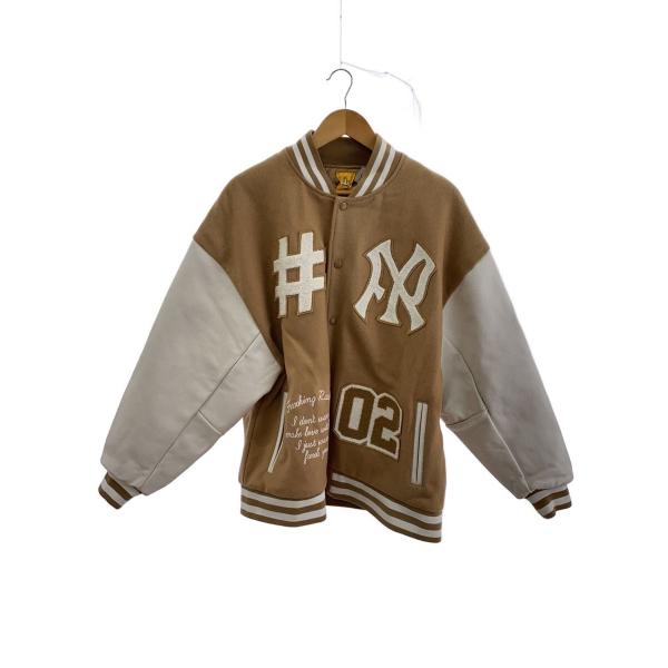 #FR2◆FXXKING RABBOTS/スタジャン/XL/ウール/BEG