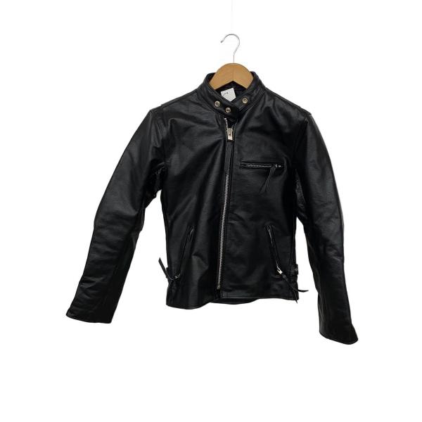 FREEDOM◆シングルライダースジャケット/34/レザー/BLK