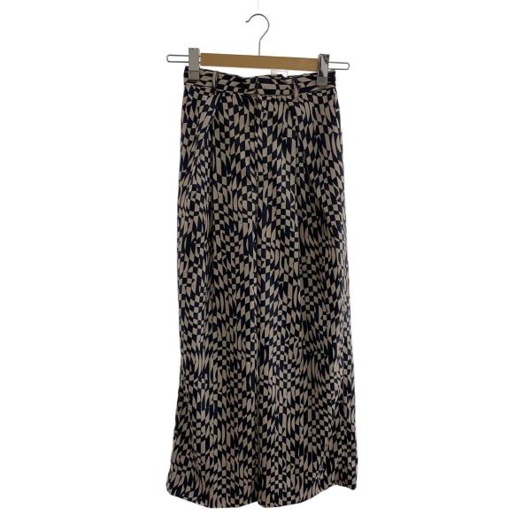 AMERI◆GEOMETRIC PATTERN LOOSE PANTS/ワイドパンツ/S/ポリエステ...