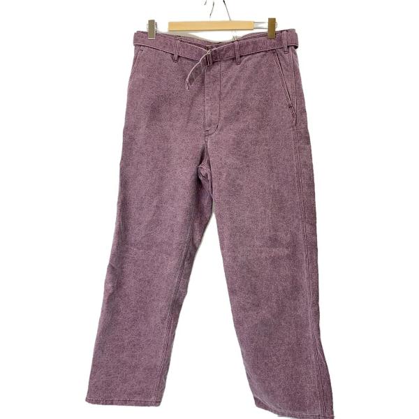 AURALEE◆ストレートパンツ/4/デニム/パープル/A24AP03HG